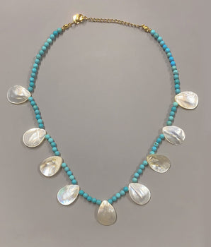 Natural Shell Turquoise Necklace