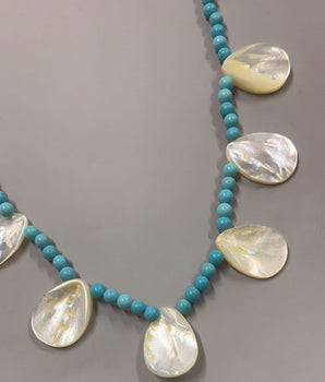 Natural Shell Turquoise Necklace