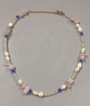 Glass bead clavicle chain