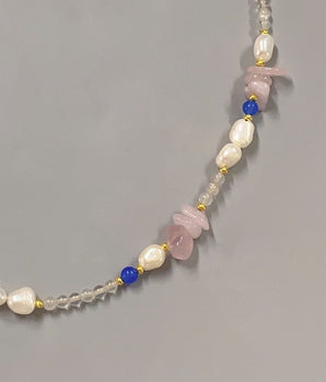 Glass bead clavicle chain