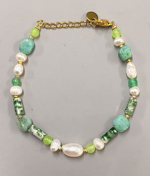 Mint Freshwater Pearl Bracelet