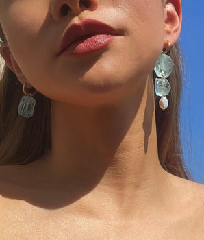 Ocean gemstone earrings