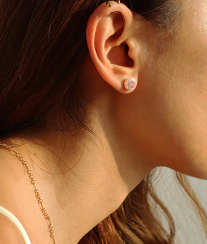 Color Block Pearl Earrings